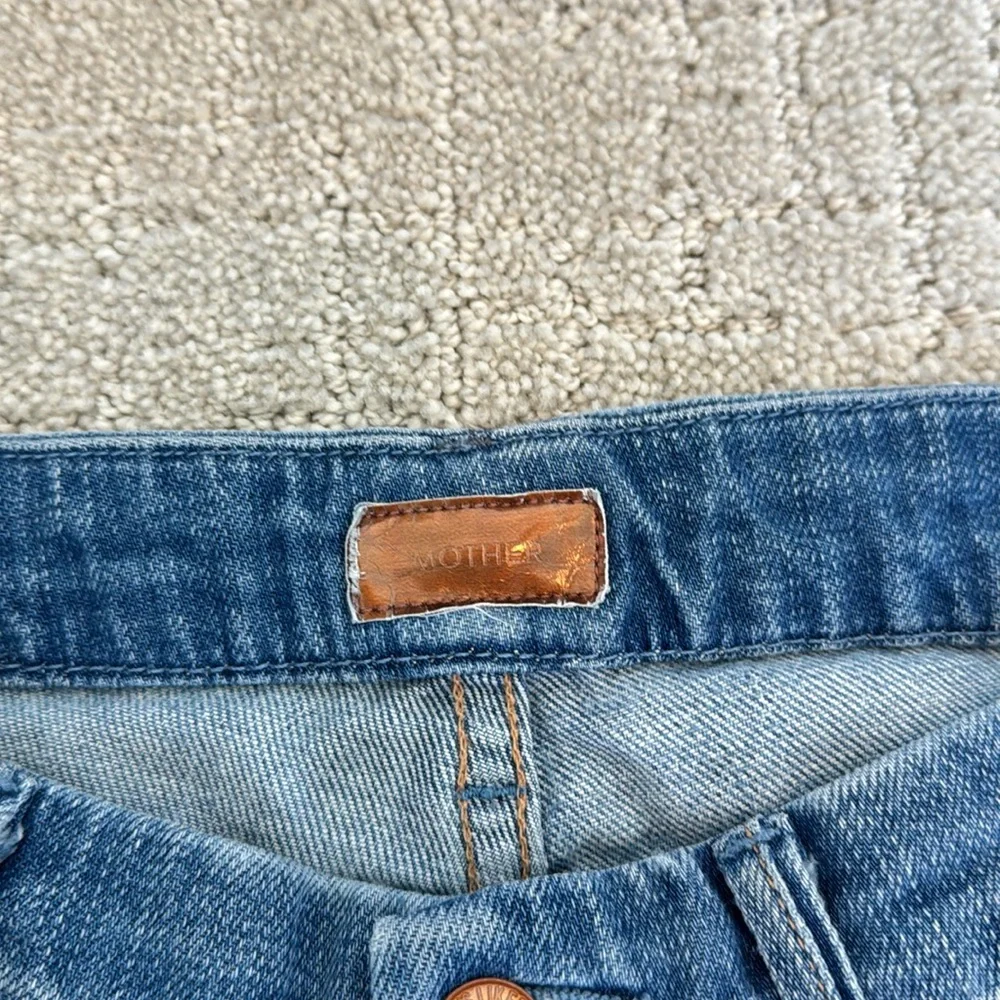 Mother “The Looker Crop” in “Rancho Diablo” medium wash denim jeans skinny - Picture 6 of 9